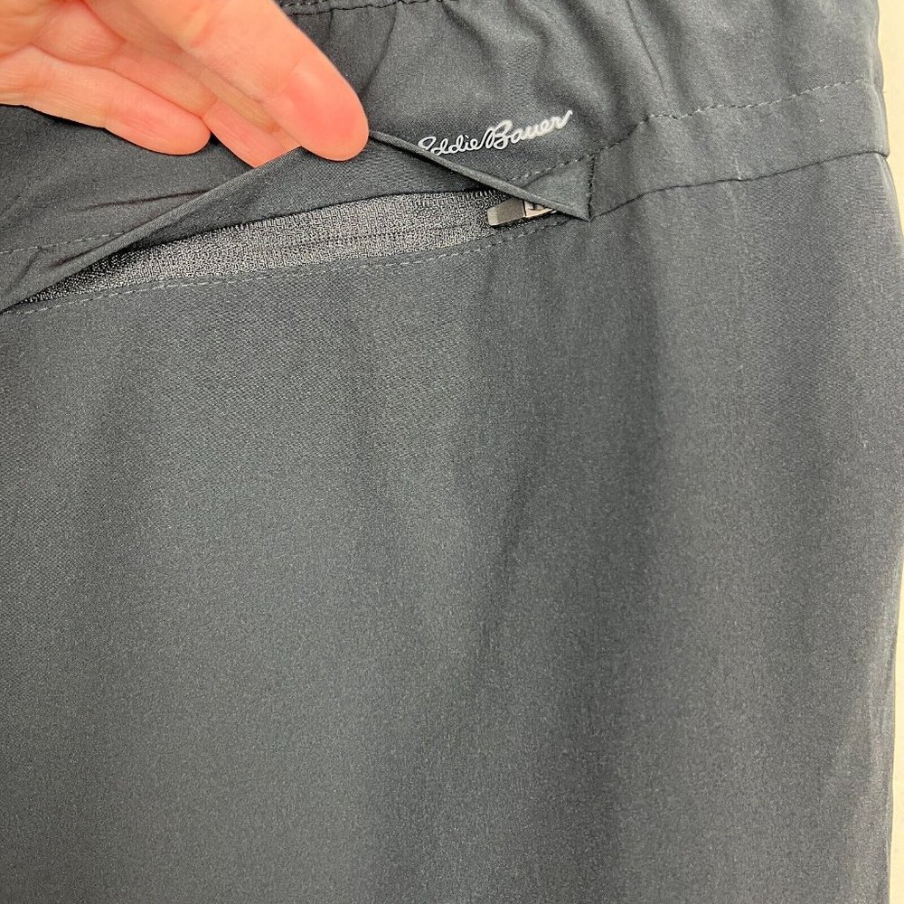 EDDIE BAUER Traveler Pants‎ Womens XL Black Pull On Elastic Waist Stretch Active - Picture 15 of 15